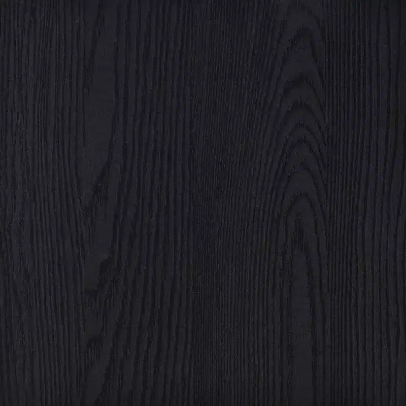 Square Engineered Wood Cocktail Coffee Table - Matte Black with Wood Grain Veneer