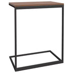 Table d'appoint Bois d'ingénierie, Fer Moyenne Roulable