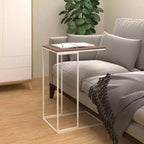 Table d'appoint Bois d'ingénierie, Fer Moyenne Roulable