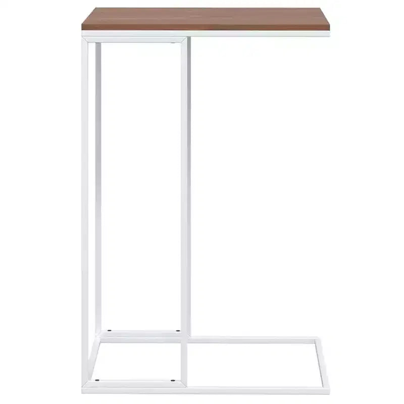 Side Table Engineered Wood, Iron Medium Rollable