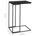 Table d'appoint Bois d'ingénierie, Fer Moyenne Roulable