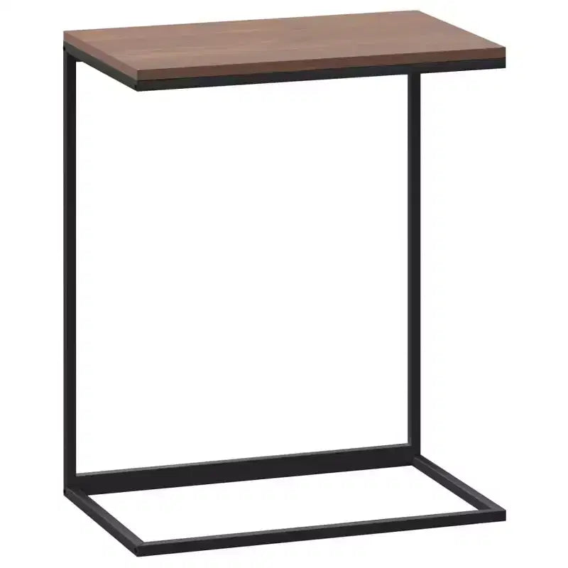 Side Table Engineered Wood, Iron Medium Rollable