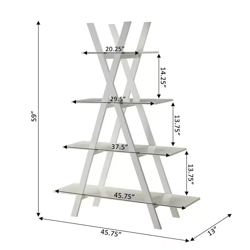 59" Oxford A Frame Bookshelf