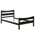Costway Twin Size Platform Bed Frame Foundation w/Headboard &Wood Slat Support